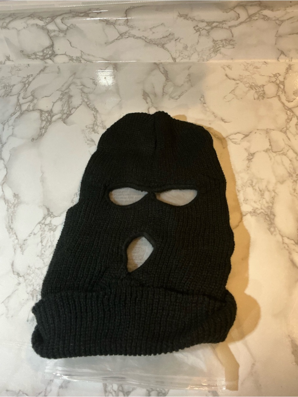 Black Men's Knit Balaclava Ski Mask Sweater